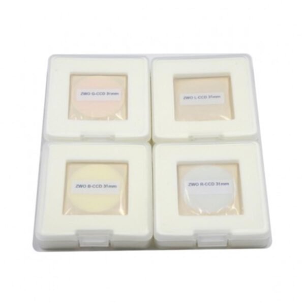 ZWO - Conjunto de 4 filtros LRGB 36 mm circulares sem moldura