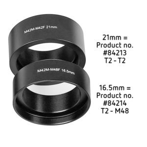 Omegon - Adaptadores T2-M48 de 16,5 mm