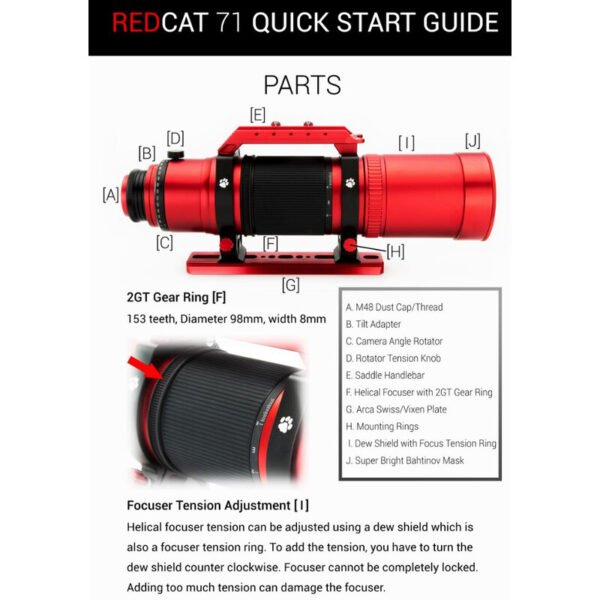 William Optics - Refrator apocromático AP 71/350 RedCat 71 OTA - Image 8