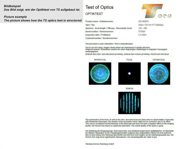 TS-Optics PHOTOLINE 80 mm f/6 FPL53 Triplet Apo – Focador RAP de 2,5" – com teste ótico (OTA) - Image 4